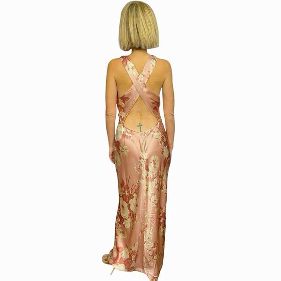 NWT- Reformation Silk Floral Casette Dress - Picture 2 of 6